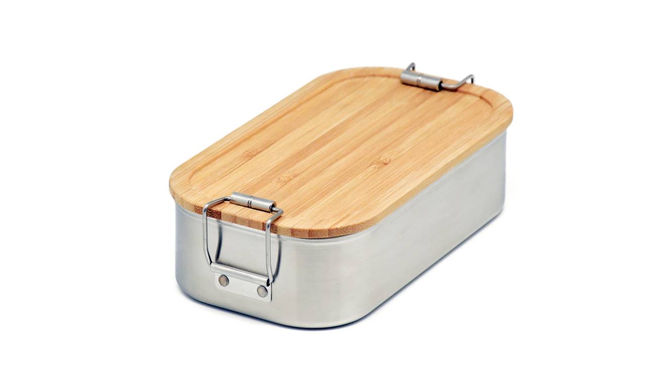 Lunchbox Edelstahl für Kinder mit Bambusdeckel – nachhaltig, langlebig und personalisierbar