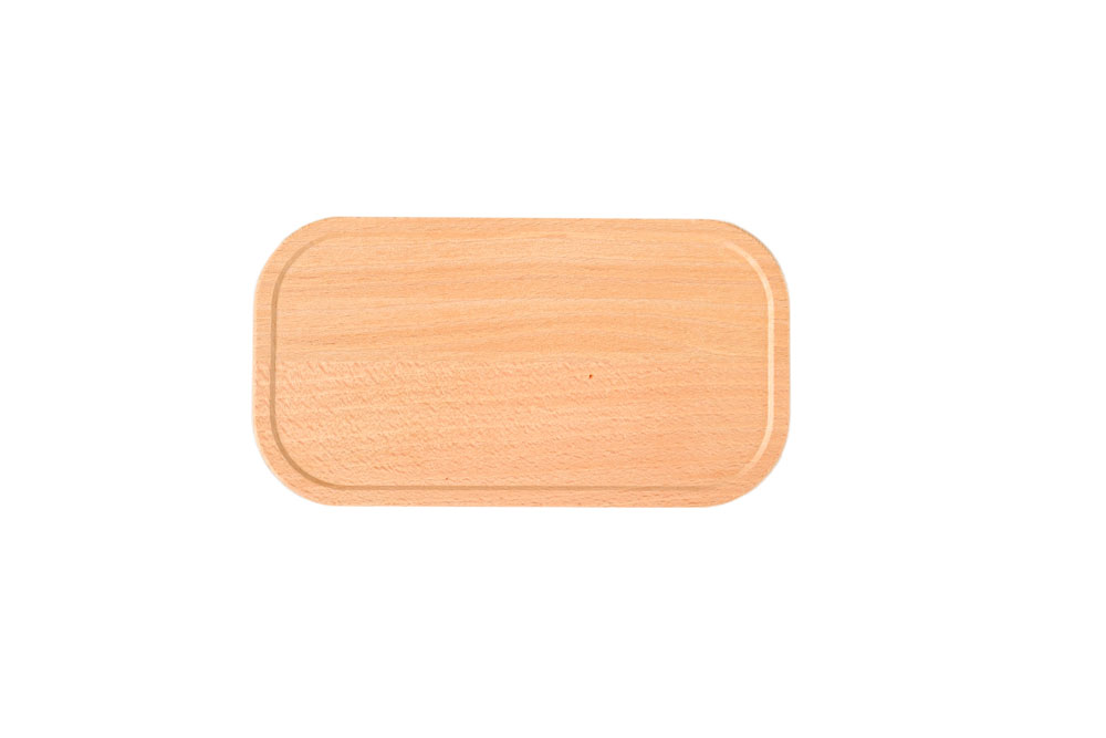Buchendeckel in rechteckiger Form – fein geschliffenes Buchenholz, ideal als Ersatzdeckel für Lunchboxen