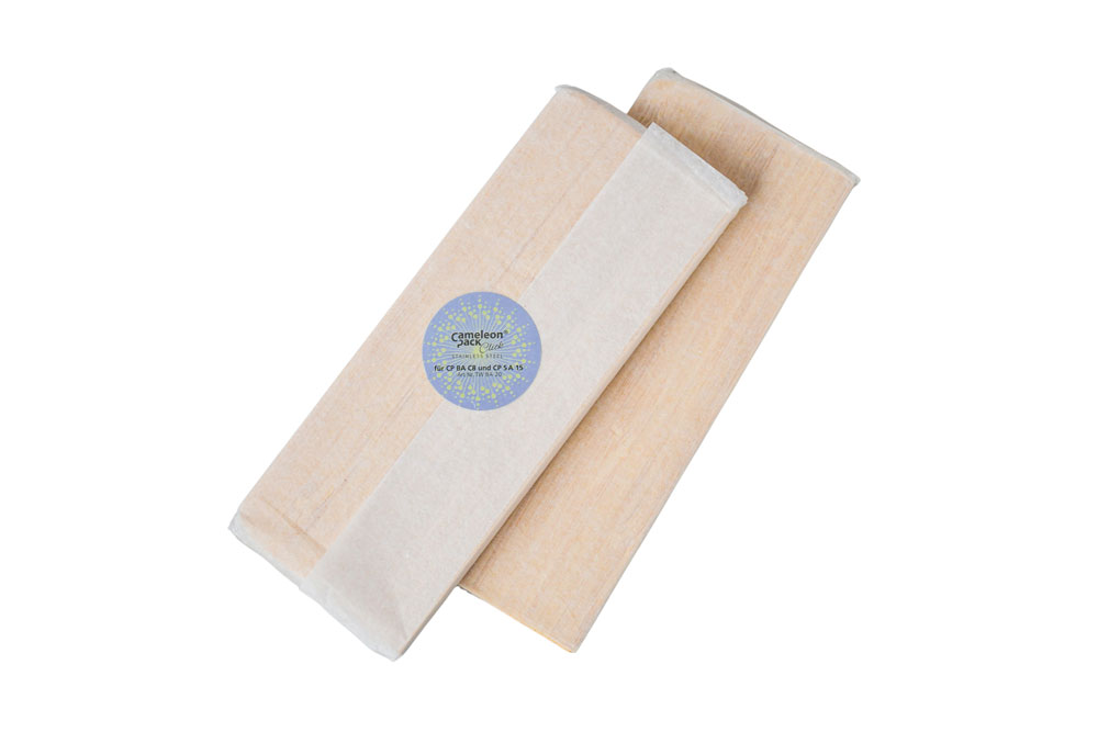 Draufsicht verpackter Bambus-Divider, flexibel einsetzbar für Edelstahl-Lunchbox CP BA C8