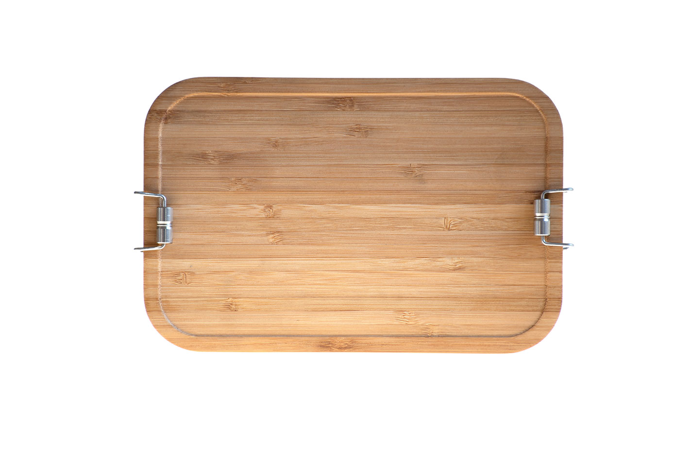 Große Edelstahl Lunchbox 1800ml mit Bambusdeckel – geschlossen