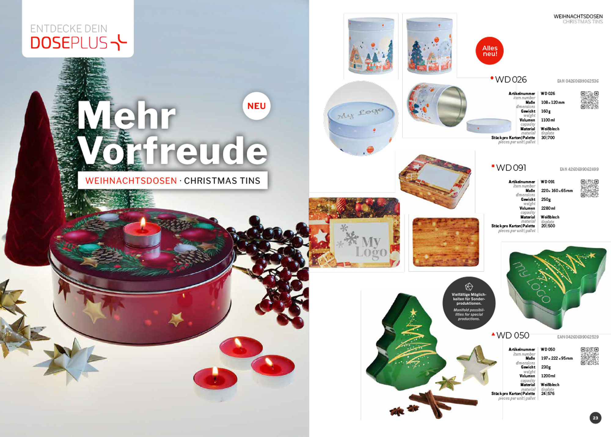 Katalog puszek z białej blachy