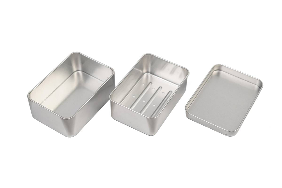 Aluminiowa mydelniczka z tacką ociekową