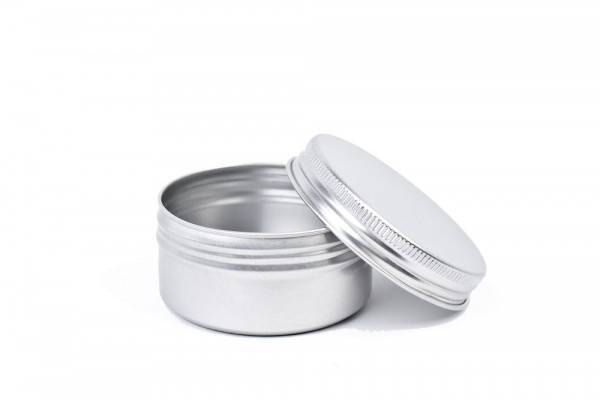 Okrągłe aluminiowe pudelko