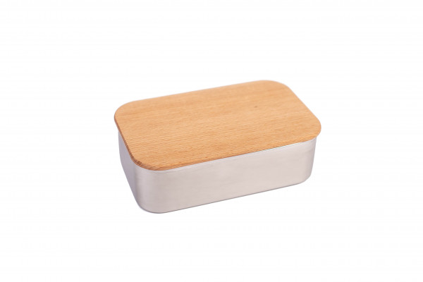Lunch box z bukową pokrywką
