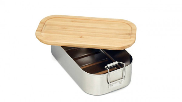 Lunchbox z bambusową pokrywką